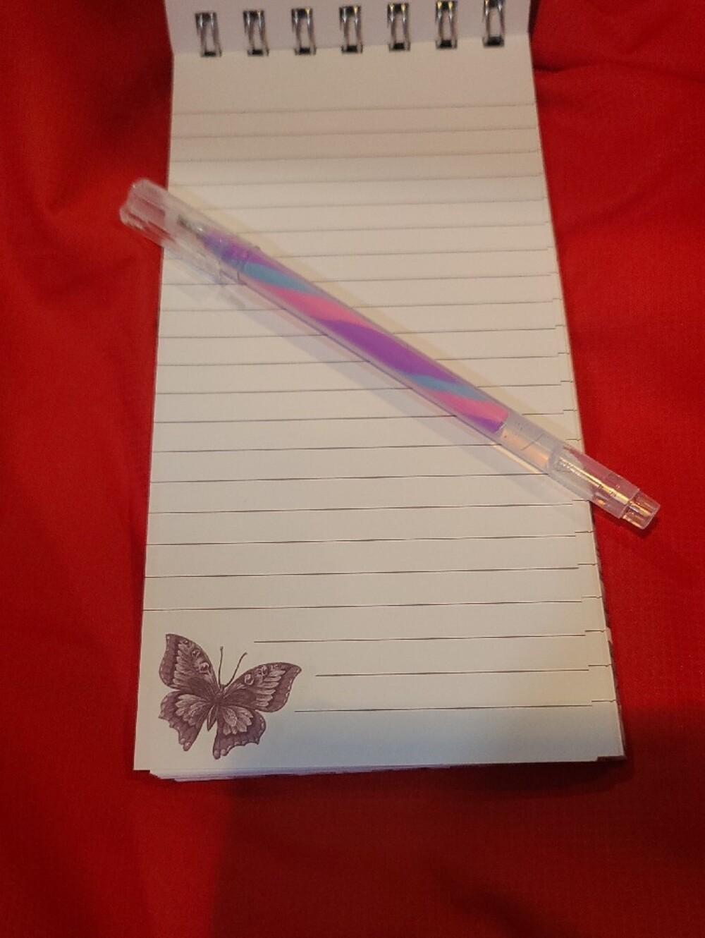 Faith-Inspired Purple Floral Notepad Purple Gem Accent Philippines 4:13. NWT - Picture 4 of 6
